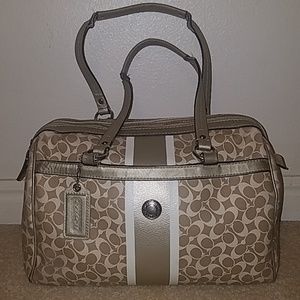Tan Canvas Coach Satchel